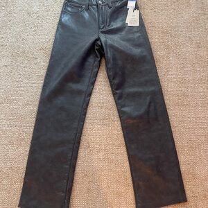 Agolde Charcoal Recycled Leather Pants
